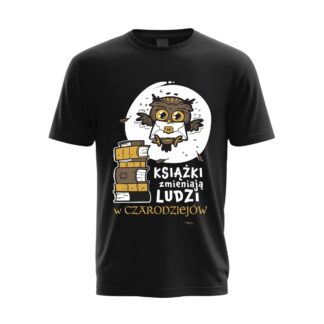 Koszulka - Książki zmieniają w czarodziejów - czarna