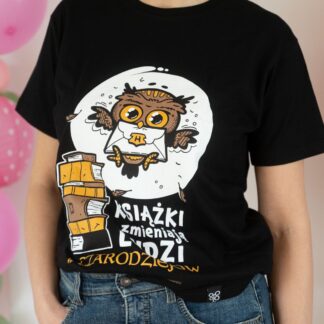 Koszulka - Książki zmieniają w czarodziejów - czarna
