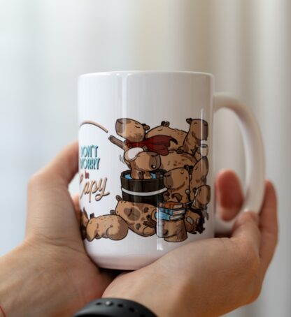 Kubek duży (440 ml) - Don`t worry be Capy - obrazek 2