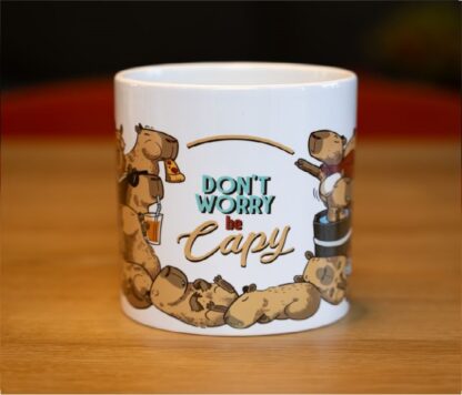 Giga Kubek (550 ml) - Don`t worry be Capy - obrazek 4