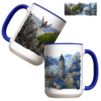 Kubek 440 ml - Kubek Pochmurny (Roch Urbaniak) (granatowy)