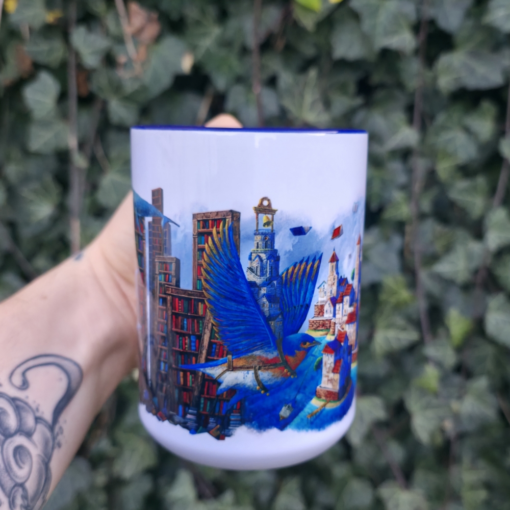 Kubek 440 ml - Kubek Książkowy (Roch Urbaniak) (granatowy) - obrazek 3