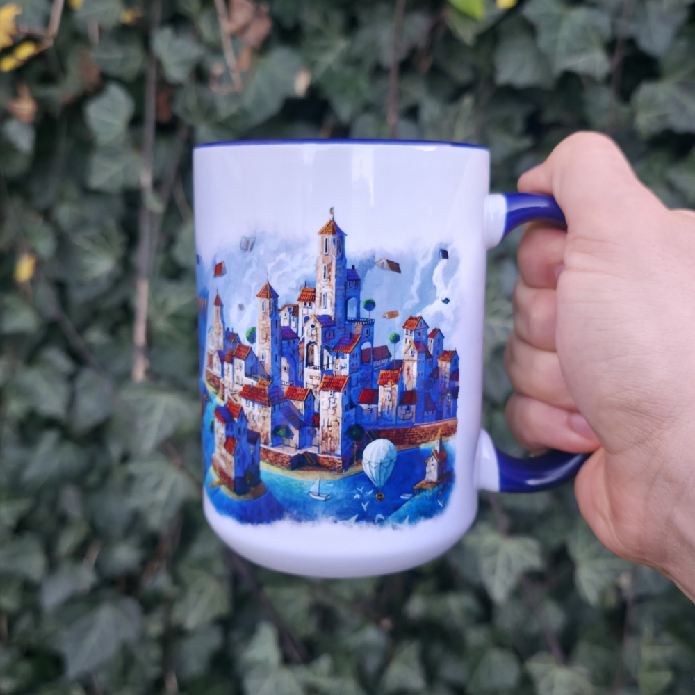 Kubek 440 ml - Kubek Książkowy (Roch Urbaniak) (granatowy) - obrazek 4