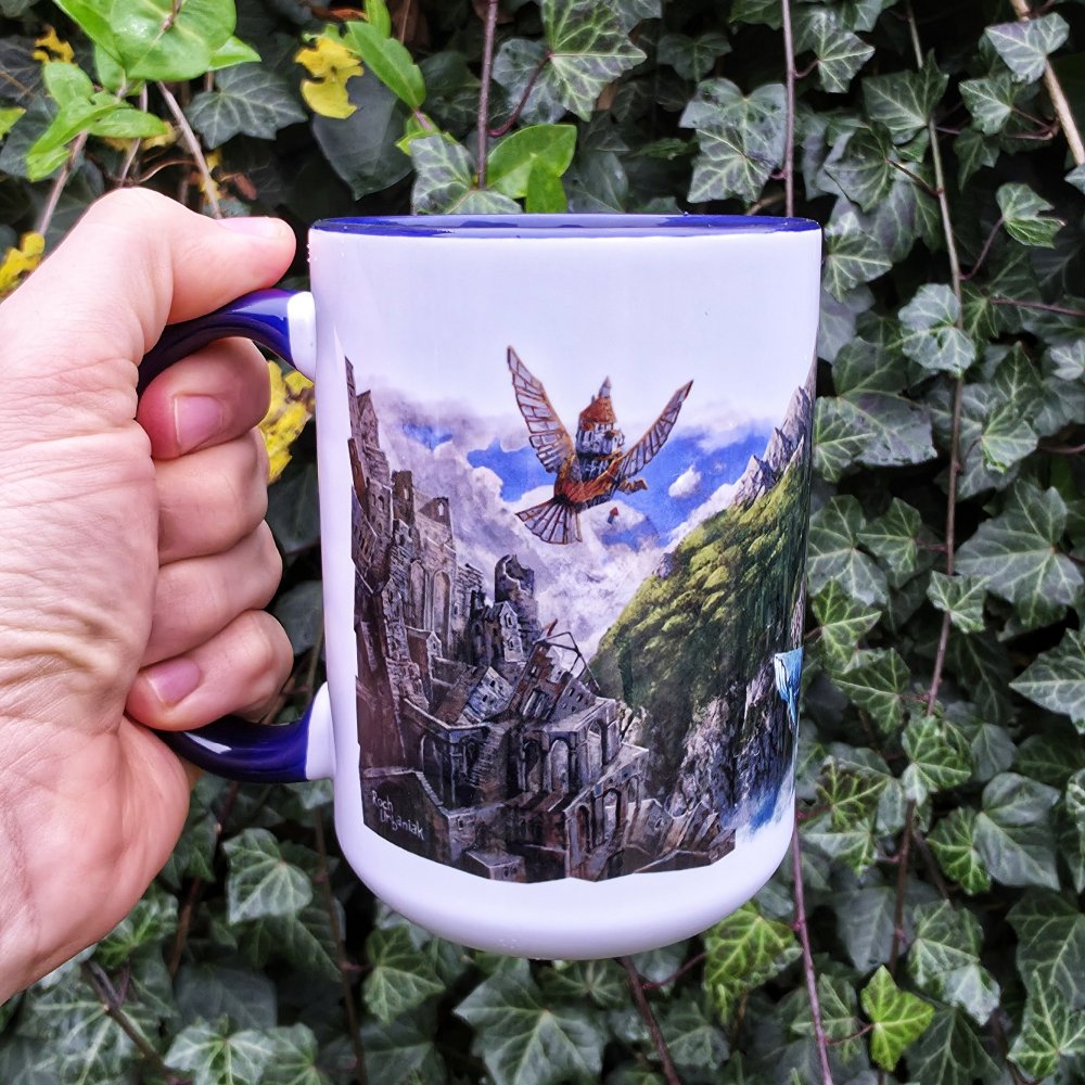 Kubek 440 ml - Kubek Pochmurny (Roch Urbaniak) (granatowy) - obrazek 2