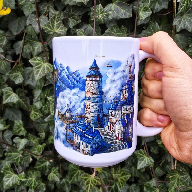 Kubek 440 ml - Kubek Pochmurny (Roch Urbaniak) - obrazek 4