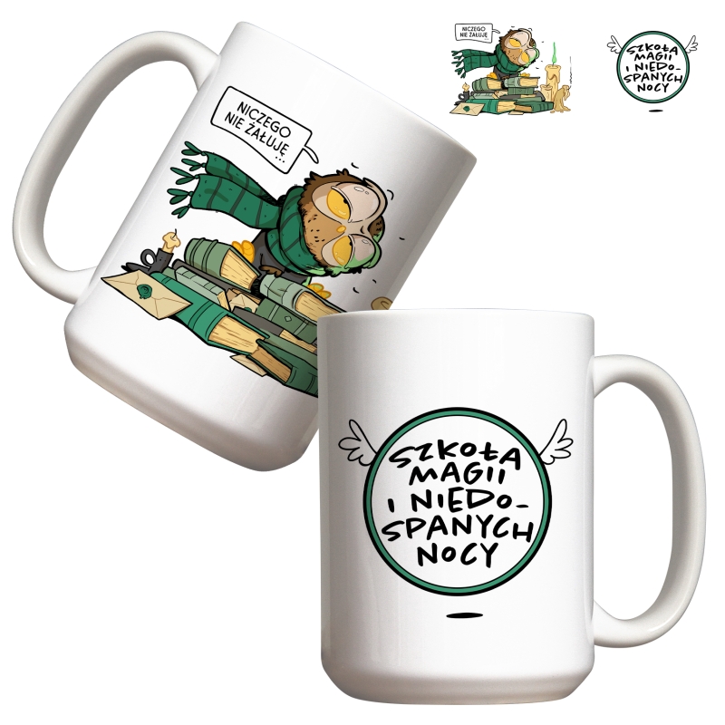 Kubek duży (440 ml) - Szkoła magii (zielony)