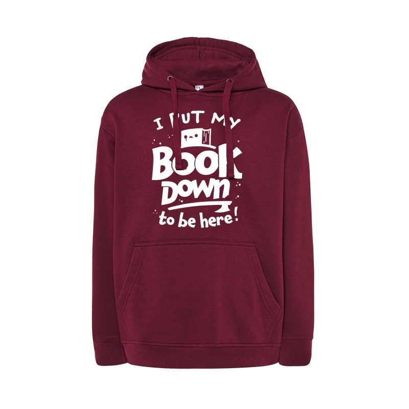 Bluza - I put my book down to be here (burgundowa)
