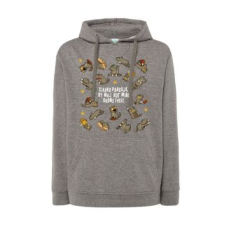 Bluza - Ciężko pracuję, by mój kot miał godne życie (szara)
