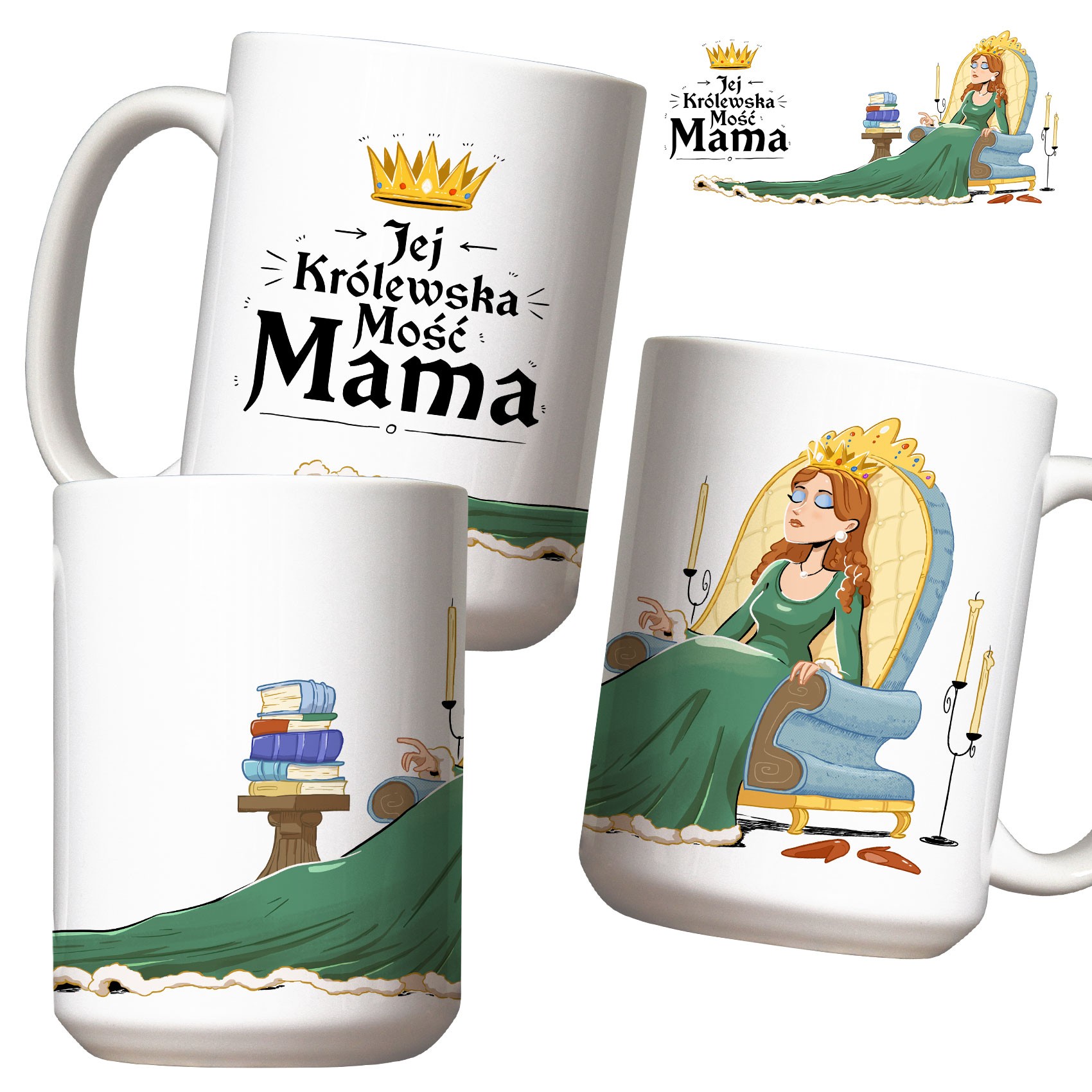Kubek duży (440 ml) - Jej Królewska Mość - MAMA