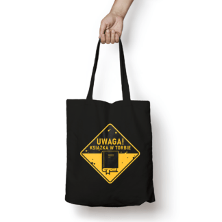 Torba bawełniana - Uwaga! Książka w torbie!