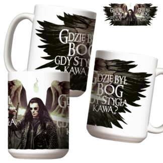Kubek duży (440 ml) - Gdzie był Bóg gdy stygła kawa (Anielskie zastępy)