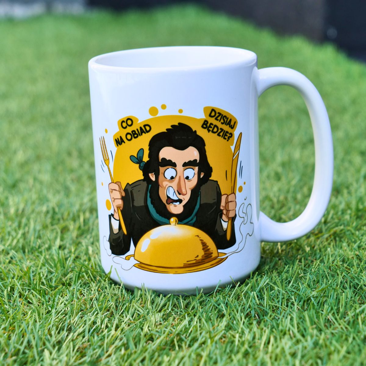 Kubek duży (440 ml) - Mickiewicz - Co na obiad dzisiaj będzie? - obrazek 3
