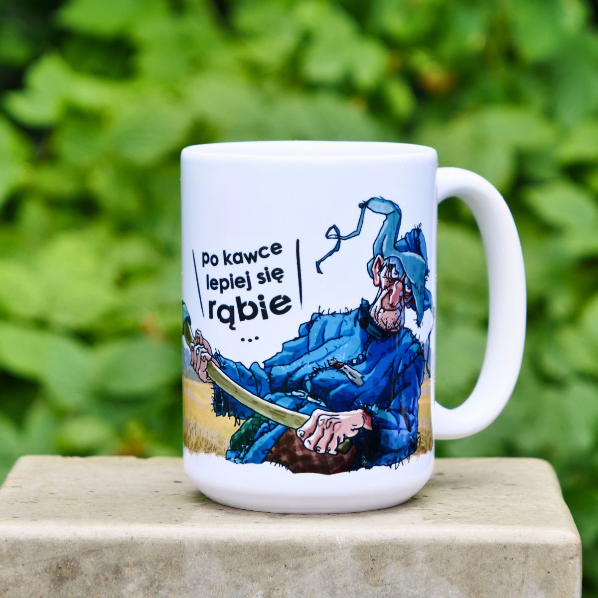 Kubek duży (440 ml) - Po kawce lepiej się rąbie - obrazek 3