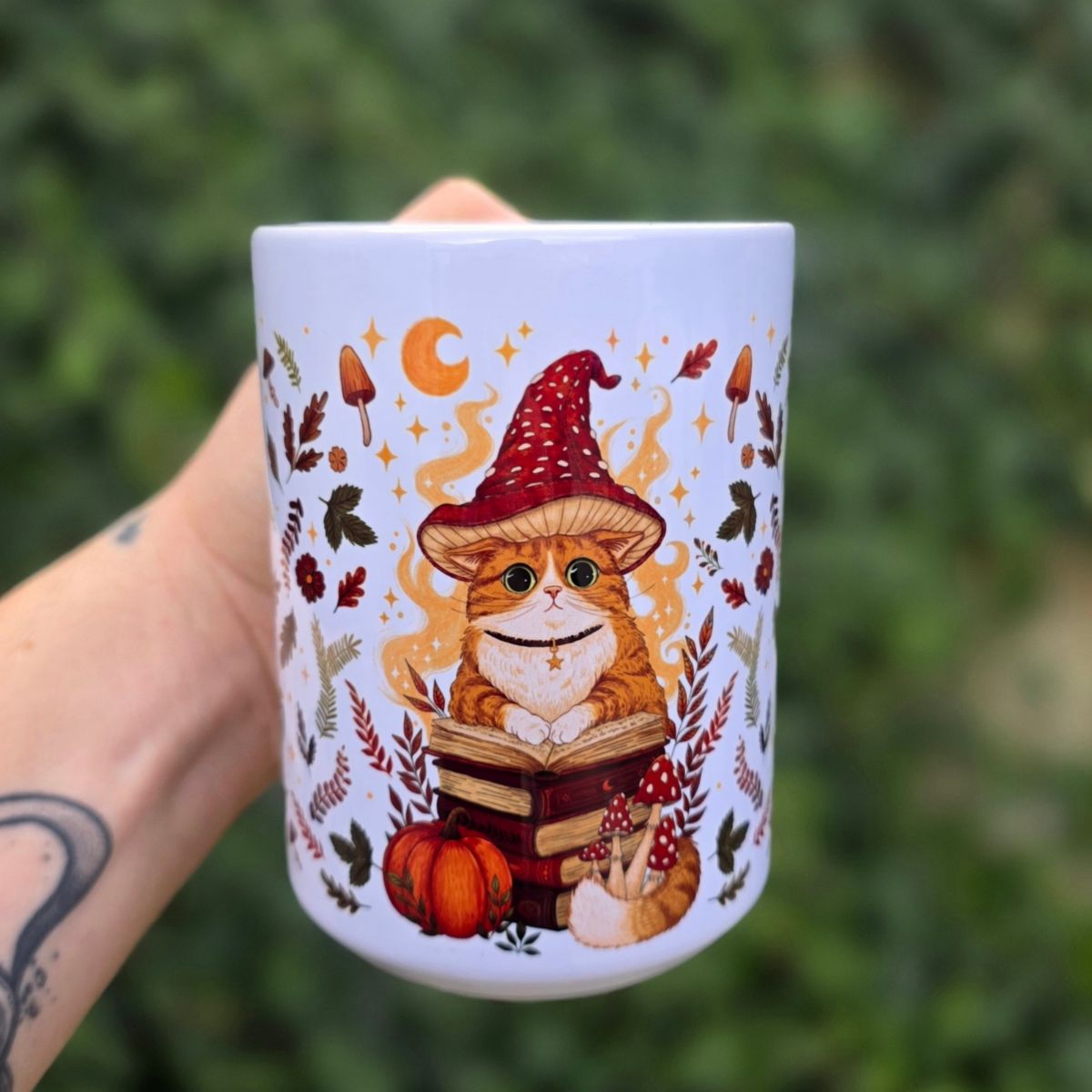 Kubek duży (440 ml) - Jesienny Mruczek - obrazek 2