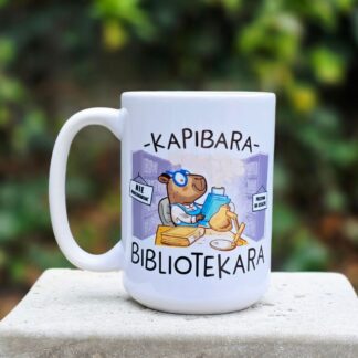 Kubek duży (440 ml) - Kapibara Bibliotekara